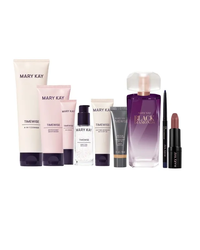 Produtos Mary Kay do Kit Avançado: linha completa, maquiagem e perfumaria